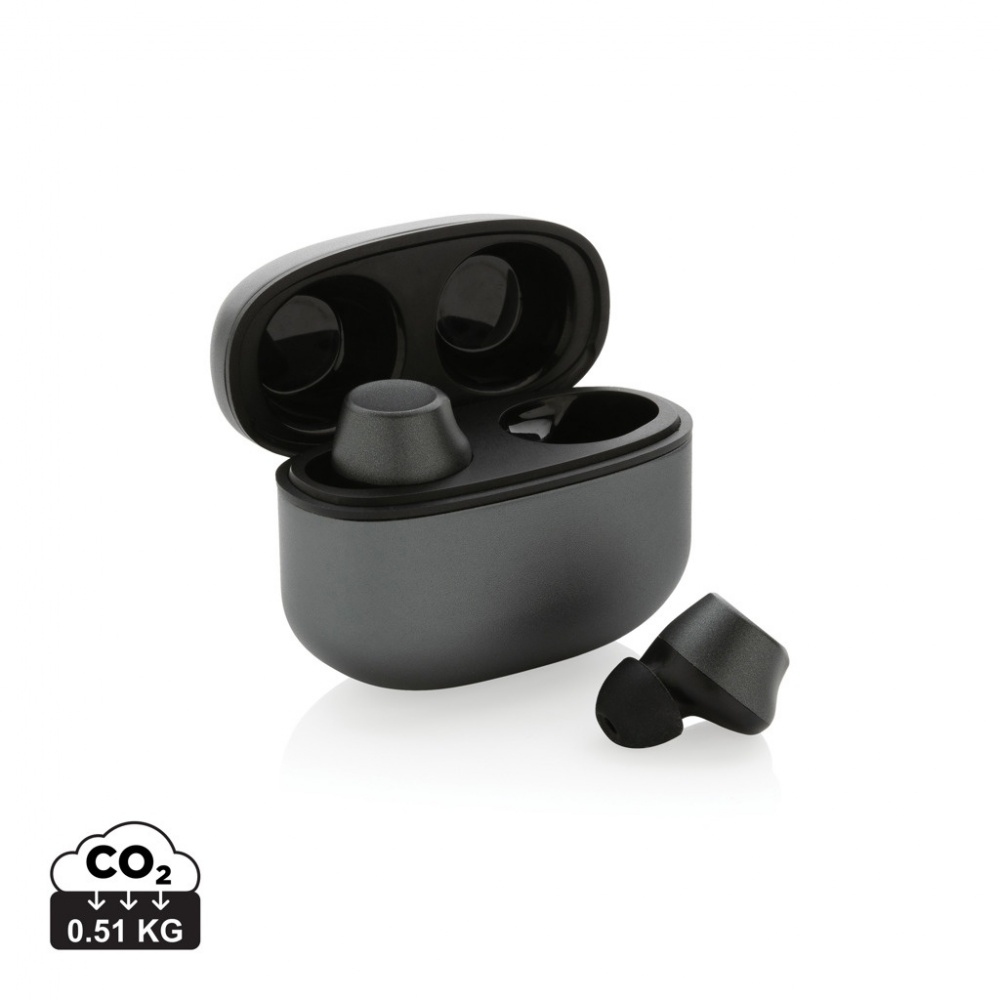 Logo trade promotional products picture of: Terra RCS recycled aluminium wireless earbuds