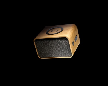 Logotrade promotional merchandise photo of: RCS Rplastic 3W speaker with bamboo 5W wireless