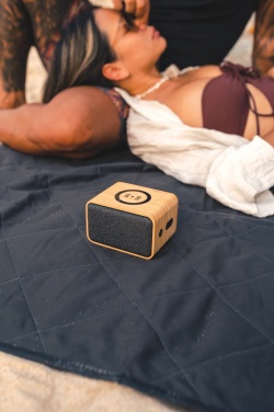 Logo trade business gift photo of: RCS Rplastic 3W speaker with bamboo 5W wireless