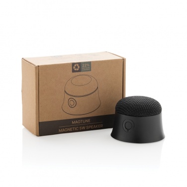 Logo trade advertising products image of: Magtune RCS recycled plastic magnetic 5W speaker