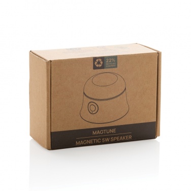 Logo trade advertising products image of: Magtune RCS recycled plastic magnetic 5W speaker