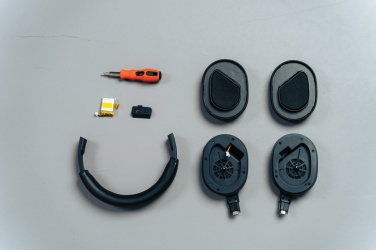 Logo trade promotional gift photo of: Irvine RCS recycled and repairable ANC wireless headphone