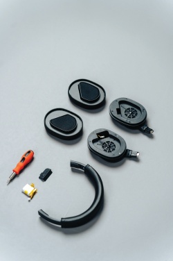 Logo trade corporate gifts image of: Irvine RCS recycled and repairable ANC wireless headphone
