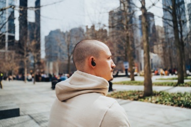 Logo trade promotional giveaways picture of: Lakewood RCS recycled and repairable wireless earbuds
