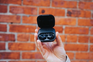 Logotrade promotional item image of: Lakewood RCS recycled and repairable wireless earbuds