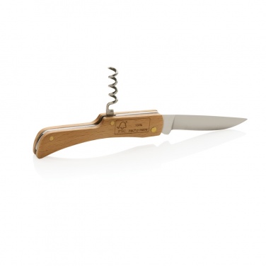 Logo trade business gift photo of: Wooden knife with bottle opener