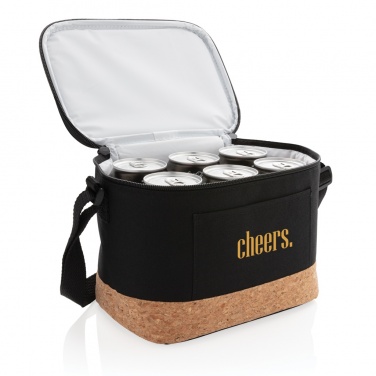 Logo trade promotional merchandise image of: Two tone cooler bag with cork detail