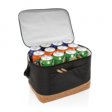 Logo trade promotional giveaways image of: Impact AWARE™ XL RPET two tone cooler bag with cork detail