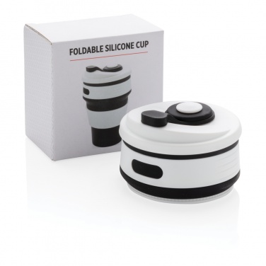 Logo trade promotional gifts picture of: Foldable silicone cup