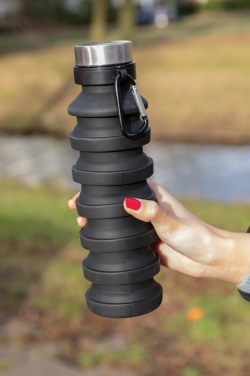 Logotrade promotional giveaway picture of: Leakproof collapsible silicone bottle with lid