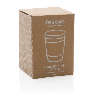 Logotrade promotional item image of: Ukiyo borosilicate glass with silicone lid and sleeve