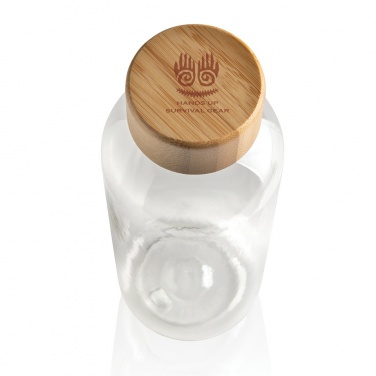 Logo trade promotional products picture of: RCS RPET bottle with bamboo lid