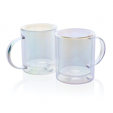 Logo trade promotional products picture of: Deluxe double wall electroplated glass mug