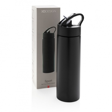 Logo trade promotional giveaway photo of: Sport bottle with straw