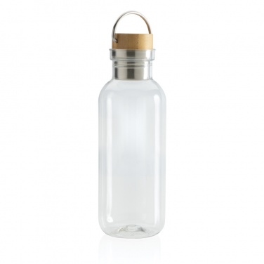 Logo trade promotional merchandise picture of: RCS RPET bottle with bamboo lid and handle