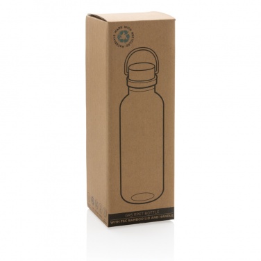 Logo trade promotional items picture of: RCS RPET bottle with bamboo lid and handle