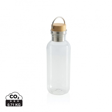 Logo trade promotional merchandise photo of: RCS RPET bottle with bamboo lid and handle