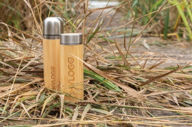 Logo trade advertising product photo of: Bamboo vacuum travel flask