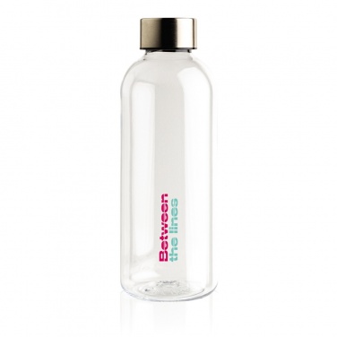 Logo trade promotional giveaways image of: Leakproof water bottle with metallic lid