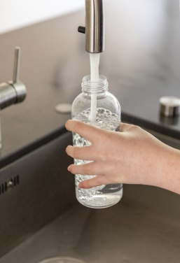 Logotrade corporate gift image of: Leakproof water bottle with metallic lid