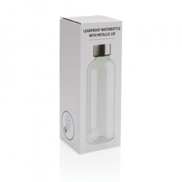 Logo trade promotional merchandise picture of: Leakproof water bottle with metallic lid