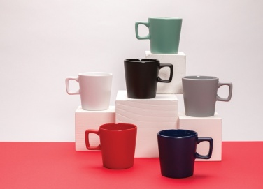 Logo trade promotional giveaways image of: Ceramic modern coffee mug 300ml