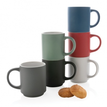 Logo trade business gifts image of: Ceramic stackable mug 180ml