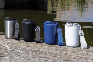 Logotrade promotional giveaways photo of: Cuppa RCS re-steel vacuum tumbler with lanyard