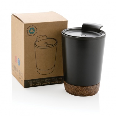 Logotrade promotional products photo of: GRS RPP stainless steel cork coffee tumbler