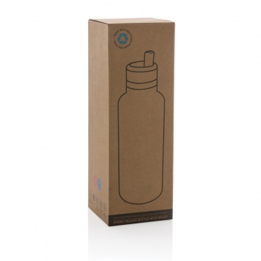 Logo trade promotional gifts image of: Hydro RCS recycled stainless steel vacuum bottle with spout