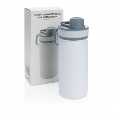 Logo trade business gift photo of: Vacuum stainless steel bottle with sports lid 550ml