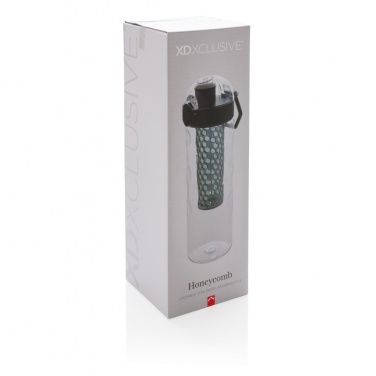 Logo trade corporate gifts image of: Honeycomb lockable leak proof infuser bottle