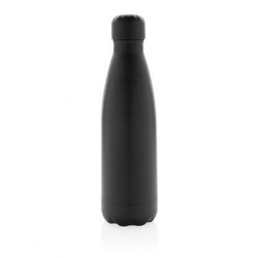 Logo trade business gifts image of: Solid colour vacuum stainless steel bottle 500 ml