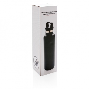 Logo trade advertising products picture of: Vacuum insulated leak proof standard mouth bottle
