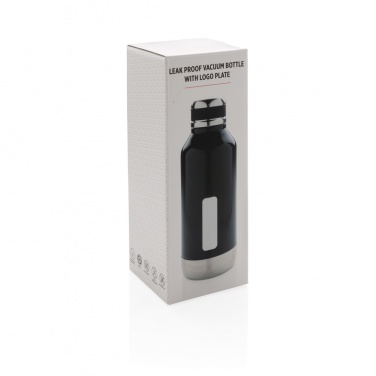 Logo trade promotional merchandise picture of: Leak proof vacuum bottle with logo plate