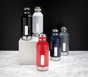 Logotrade promotional merchandise image of: Leak proof vacuum bottle with logo plate