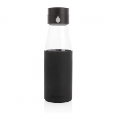 Logotrade business gift image of: Ukiyo glass hydration tracking bottle with sleeve