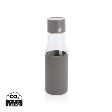 Logotrade promotional products photo of: Ukiyo glass hydration tracking bottle with sleeve