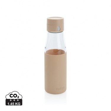 Logotrade promotional merchandise image of: Ukiyo glass hydration tracking bottle with sleeve