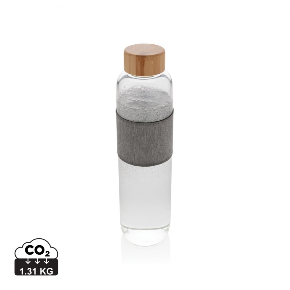 Logotrade promotional items photo of: Impact borosilicate glass bottle with bamboo lid