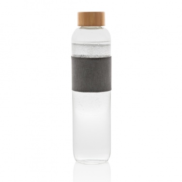 Logotrade promotional products photo of: Impact borosilicate glass bottle with bamboo lid