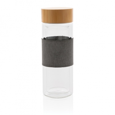 Logo trade advertising products picture of: Impact double wall borosilicate glass bottle