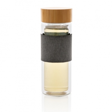 Logo trade promotional items image of: Impact double wall borosilicate glass bottle