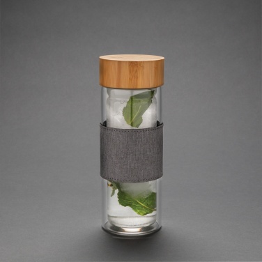 Logo trade promotional giveaways picture of: Impact double wall borosilicate glass bottle