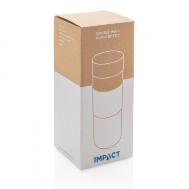 Logotrade advertising products photo of: Impact double wall borosilicate glass bottle