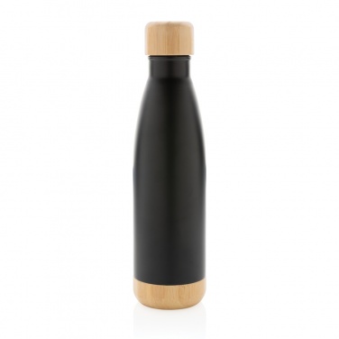 Logotrade promotional giveaways photo of: Vacuum stainless steel bottle with bamboo lid and bottom