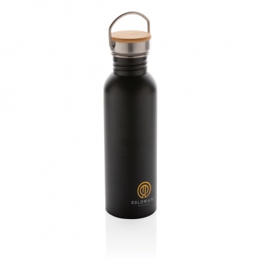 Logotrade promotional giveaways photo of: Modern stainless steel bottle with bamboo lid