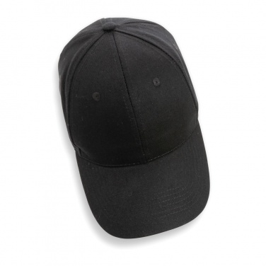 Logo trade corporate gifts image of: Impact 6 panel 280gr Recycled cotton cap with AWARE™ tracer