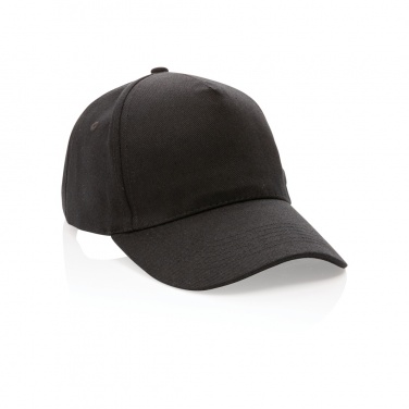 Logo trade promotional gifts image of: Impact 5panel 280gr Recycled cotton cap with AWARE™ tracer