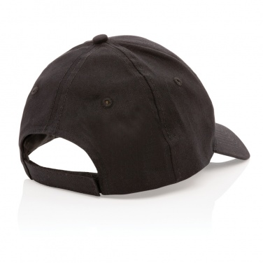 Logo trade promotional gifts image of: Impact 6 panel 190gr Recycled cotton cap with AWARE™ tracer